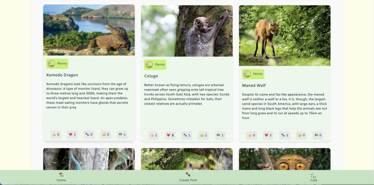 Petagram login and registration forms with validation