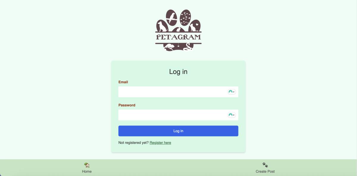 Petagram user profile page showing user posts and follow functionality